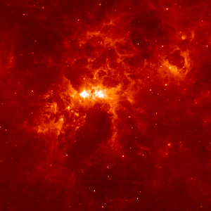 8 micron image of the 
Carina Nebula