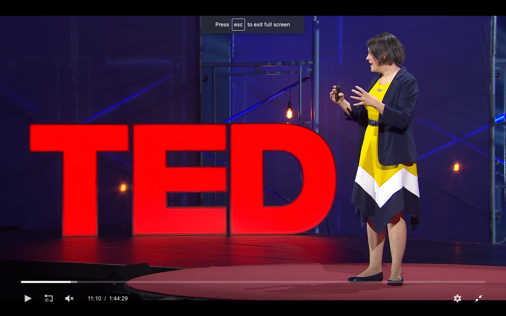 Jessie on stage at TED2022